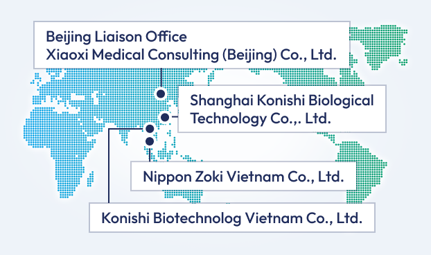Map showing the location of activities in the world